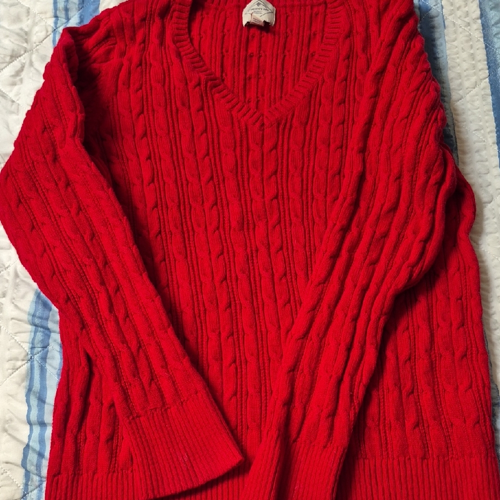 St. John's Bay Red V-Neck Sweater